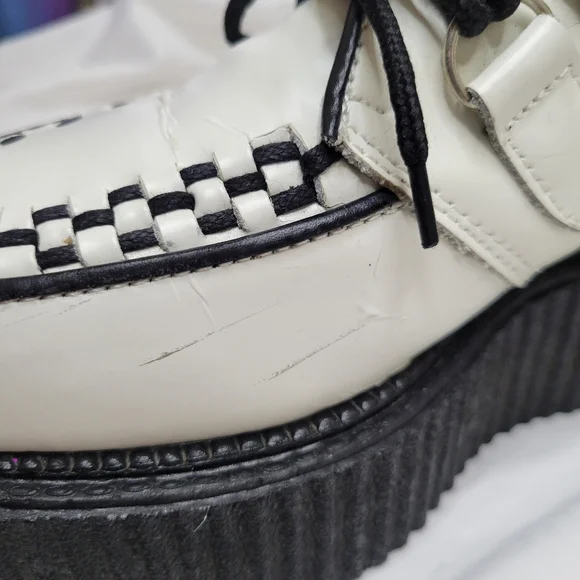 Demonia black & white contrast platform oxfords - Picture 6 of 16